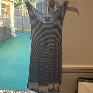 Sonoma size medium blue and white stripped tank top